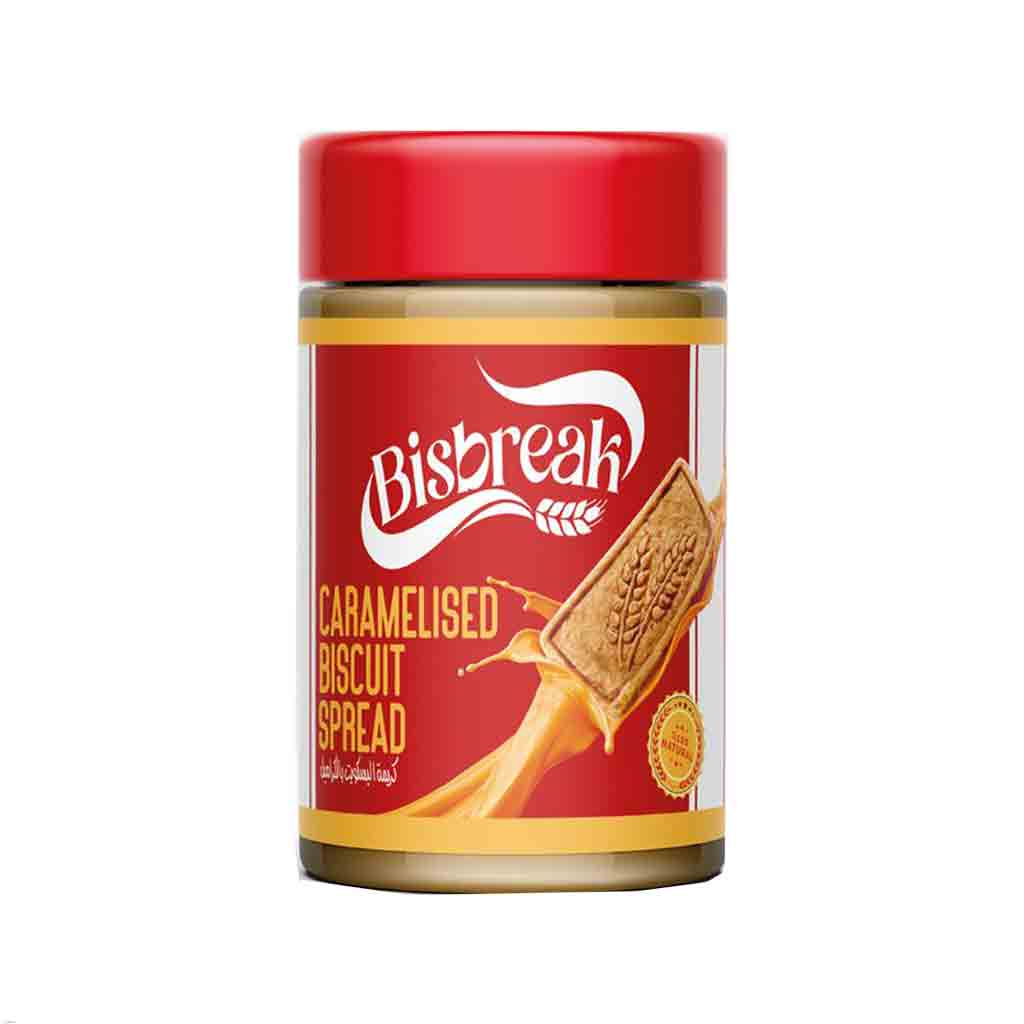 کره بیسکوییت بیسبرکت کره بیسکوییت BISBREAK طعم کارامل خامه ایی 350گرم - Image 1