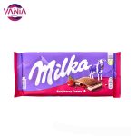 شکلات شیری میلکا با فیلینگ شیری با طعم تمشک 100 گرم